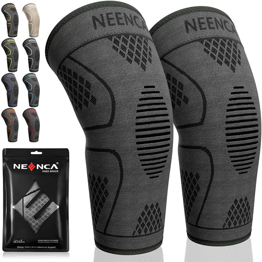 NEENCA Knee Braces for Knee Pain Women & Men -2 Pack Knee Sleeves for Knee Pain Set Knee Brace Compression Sleeves Knee Support for Sports Running Meniscus Tear ACL PCL Arthritis Pain Relief...