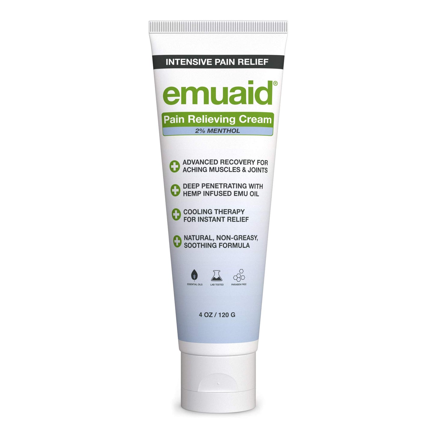 EMUAID Intensive Pain Relief Cream Topical Relief Cream for Shoulder Neck Lower Back Hip Knee Leg and Feet Discomfort Eases Sciatica Tendon Sensitivity and Physical Discomfort 4oz